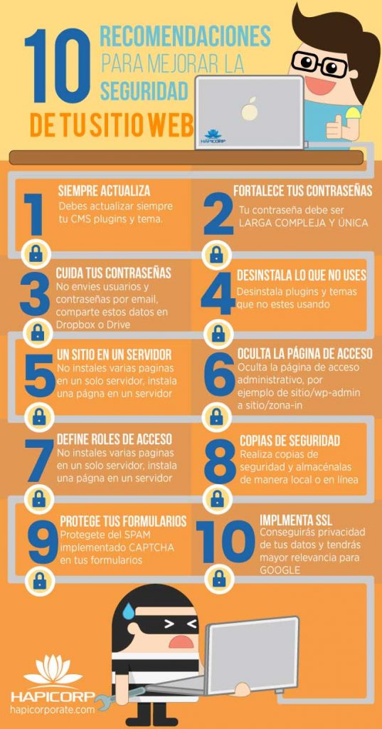 10 recomendaciones para tener un sitio web seguro – Para OSC